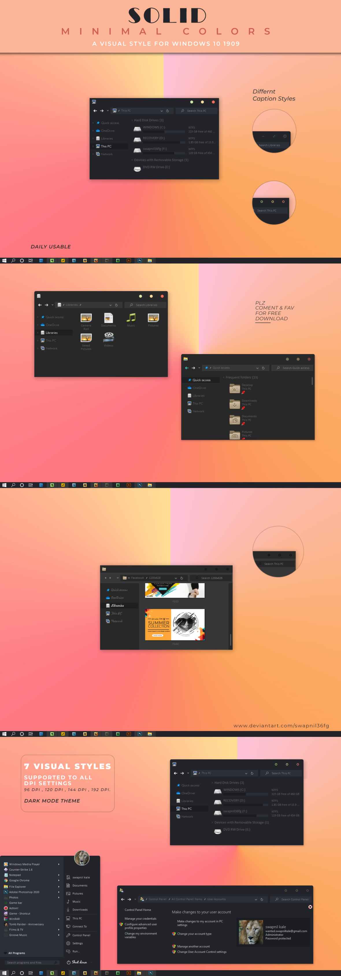 Minimal Colors – WINDOWSCUSTOMIZATION.com